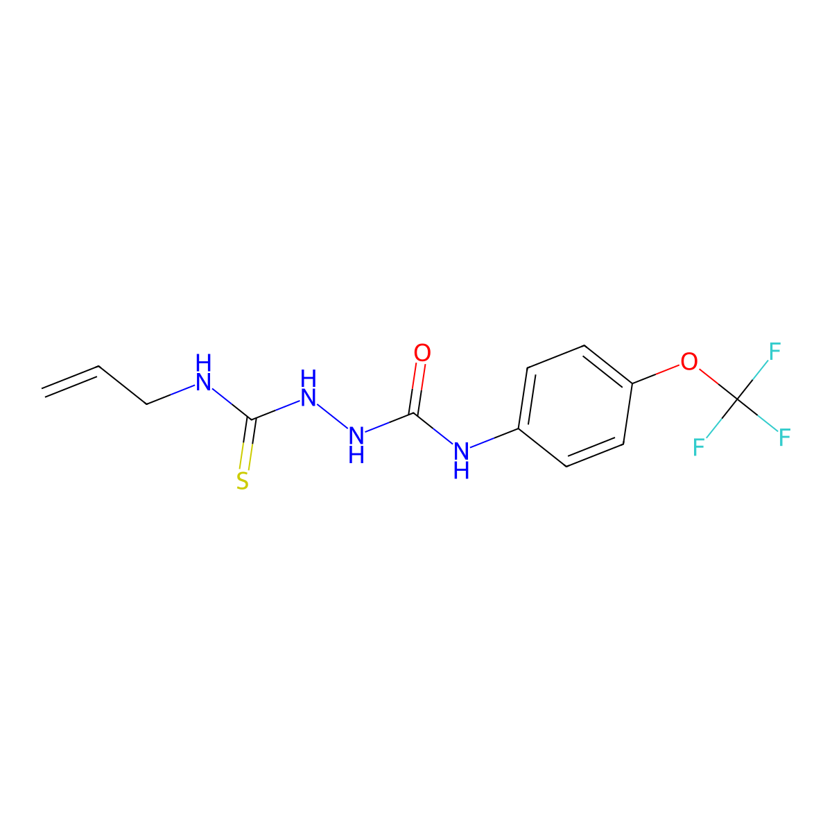 1-(Prop-2-enylcarbamothioylamino)-3-[4-(trifluoromethoxy)phenyl]urea molecular structure, CAS 1024113-58-3