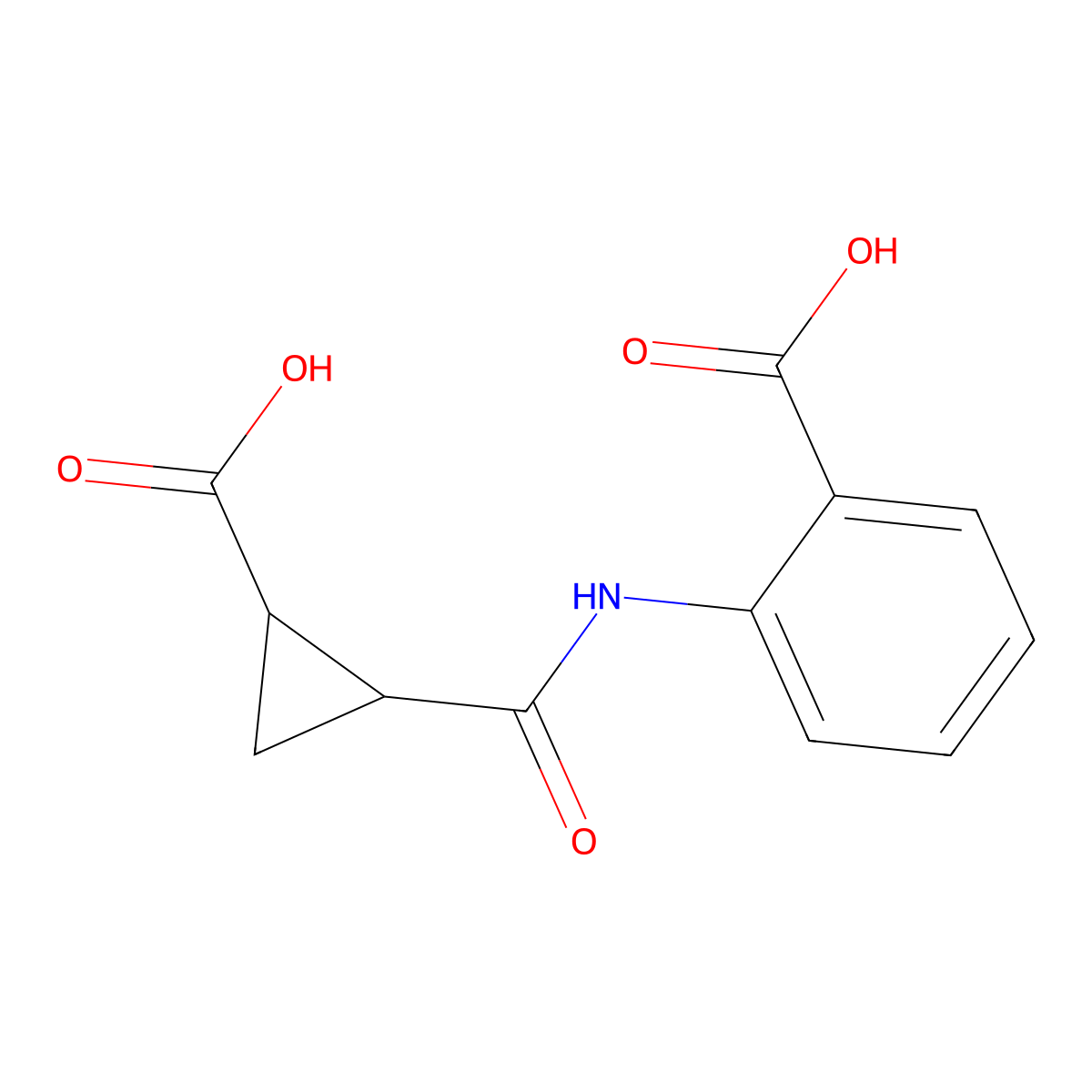 2-[(2-carboxycyclopropanecarbonyl)amino]benzoic Acid molecular structure, CAS 1024114-61-1