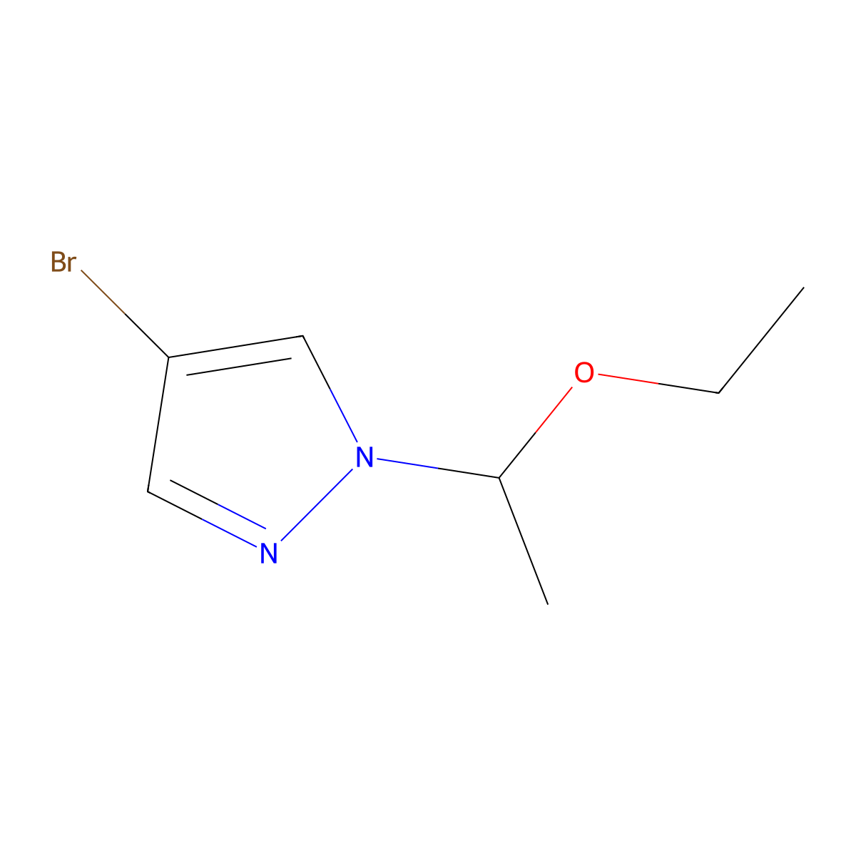 1-(ethoxyethyl)-4-bromo-1H-pyrazole molecular structure, CAS 1024120-52-2