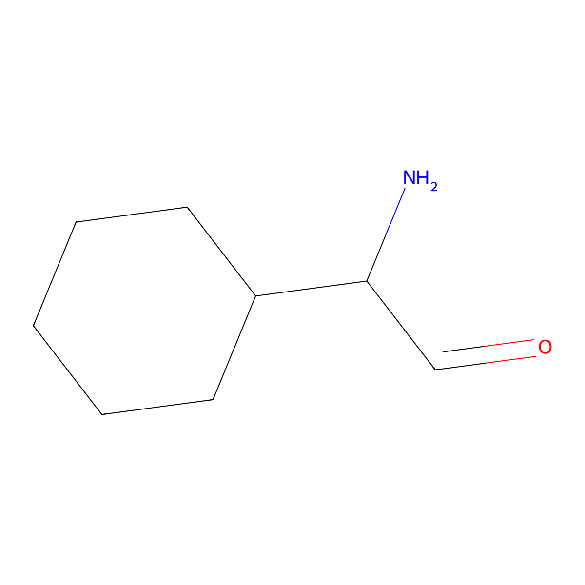 2-Amino-2-cyclohexylacetaldehyde molecular structure, CAS 1024123-43-0