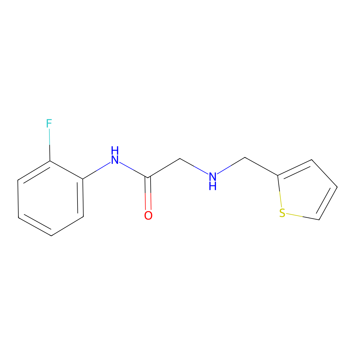 N-(2-fluorophenyl)-2-[(thiophen-2-ylmethyl)amino]acetamide molecular structure, CAS 1024128-20-8