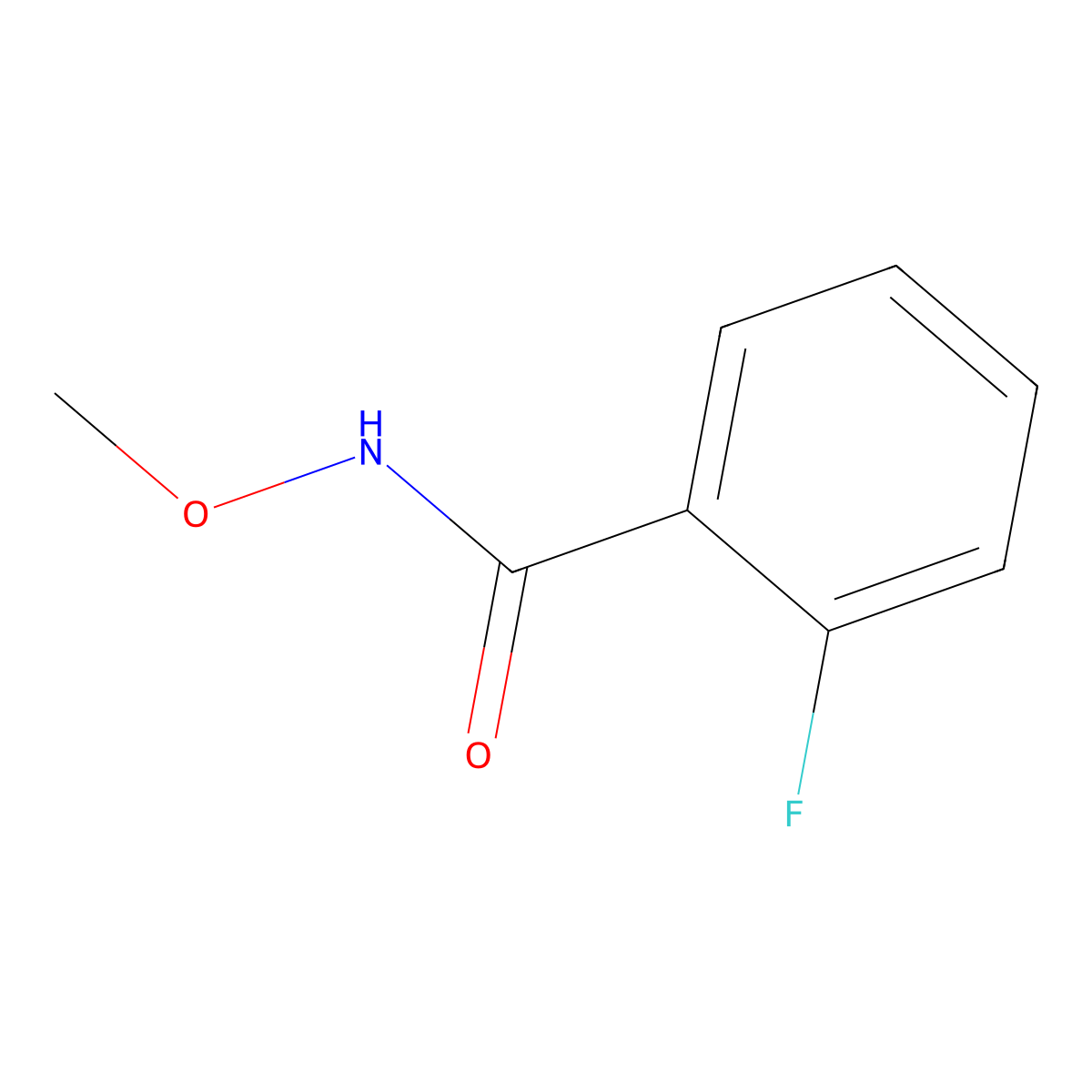 2-fluoro-N-methoxybenzamide molecular structure, CAS 102413-10-5