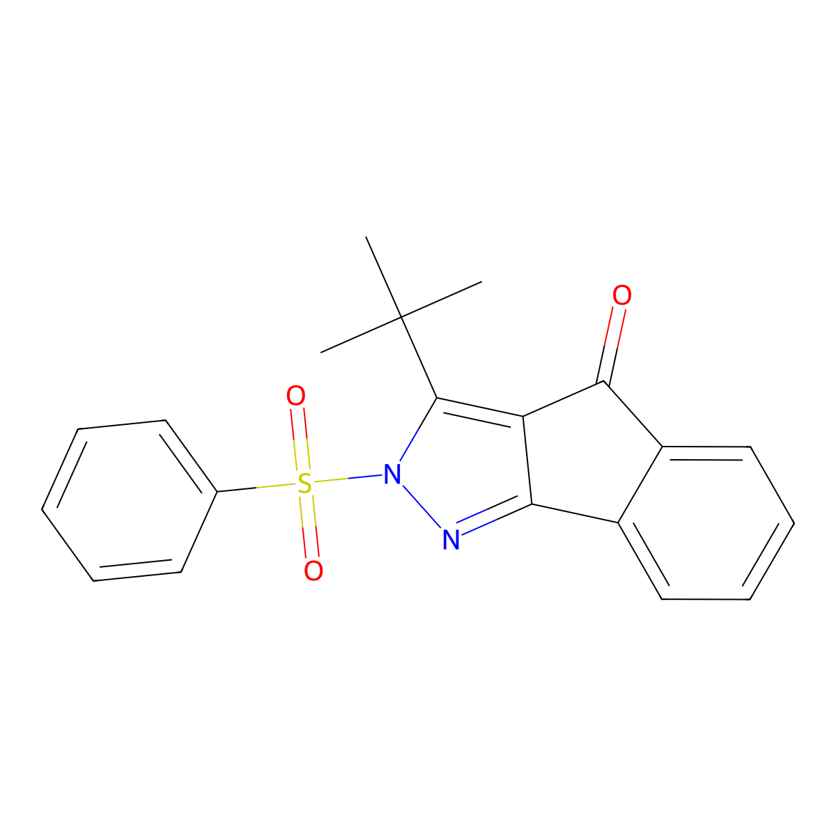 3-(Tert-butyl)-2-(phenylsulfonyl)indeno[3,2-C]pyrazol-4-one molecular structure, CAS 1024132-02-2