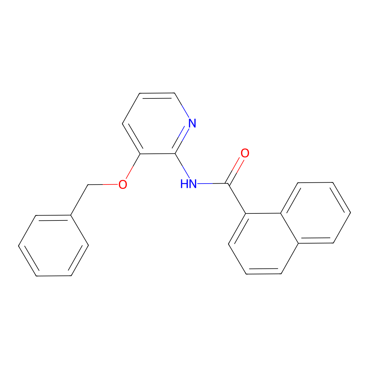 N-(3-phenylmethoxypyridin-2-yl)naphthalene-1-carboxamide molecular structure, CAS 1024133-92-3