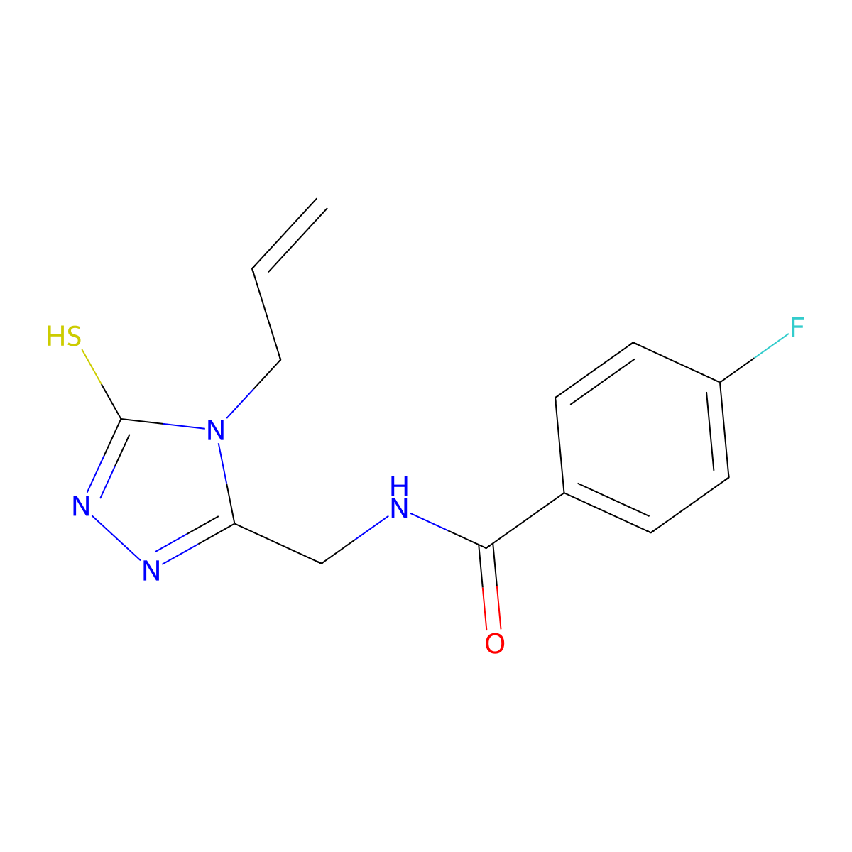 N-((4-Allyl-5-mercapto-4H-1,2,4-triazol-3-yl)methyl)-4-fluorobenzamide molecular structure, CAS 1024135-26-9
