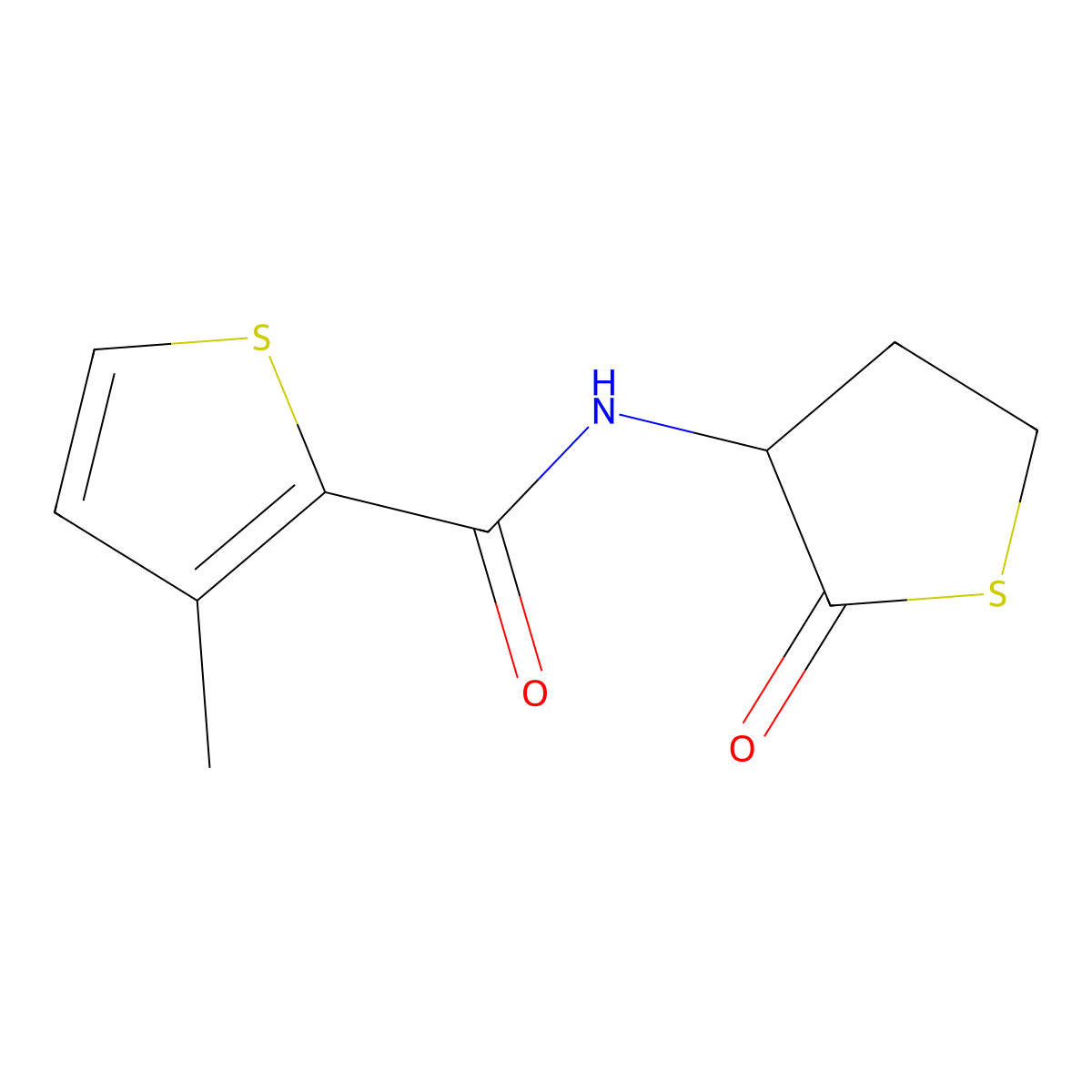 3-methyl-N-(2-oxothiolan-3-yl)thiophene-2-carboxamide molecular structure, CAS 1024138-47-3