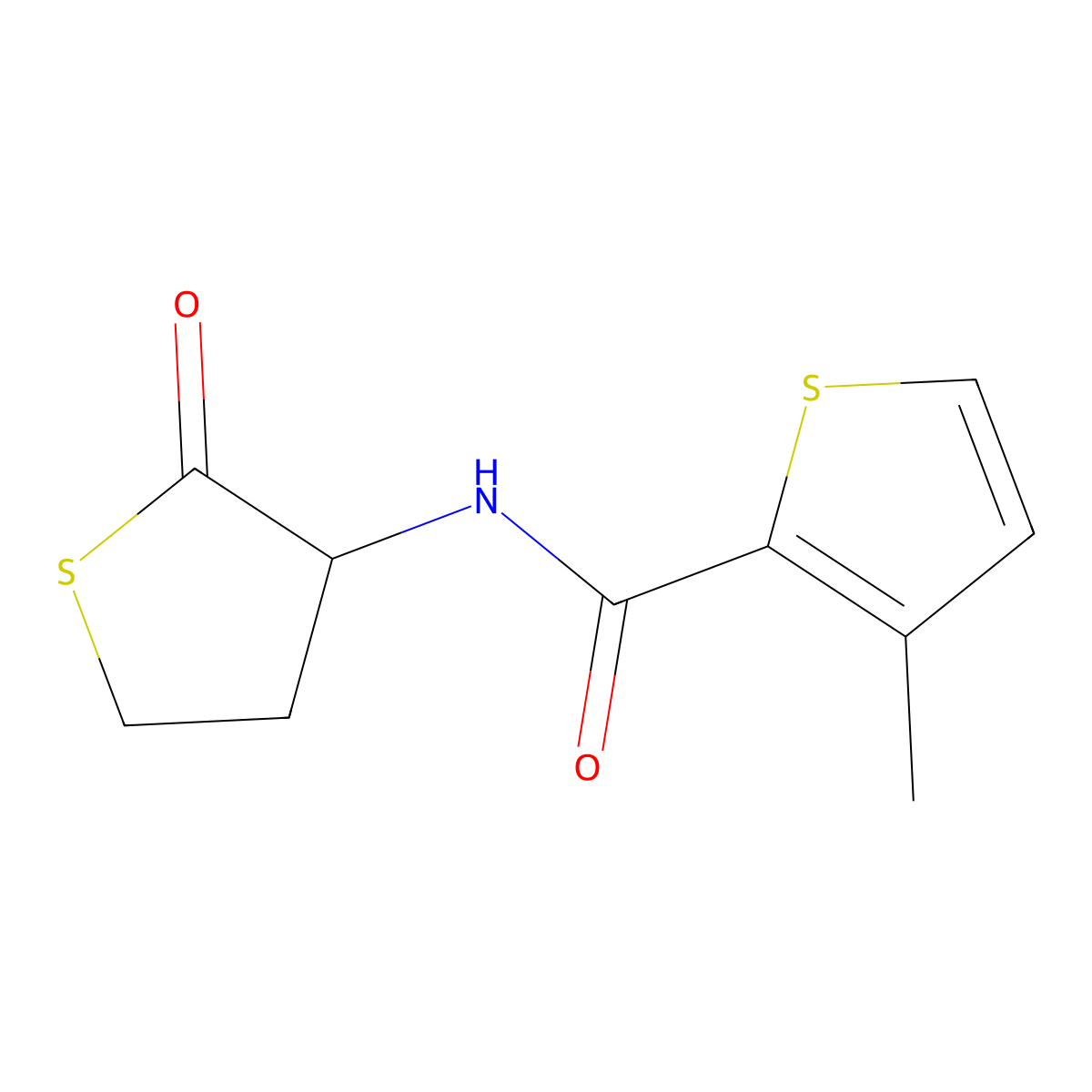 3-methyl-N-(2-oxothiolan-3-yl)thiophene-2-carboxamide molecular structure, CAS 1024138-47-3