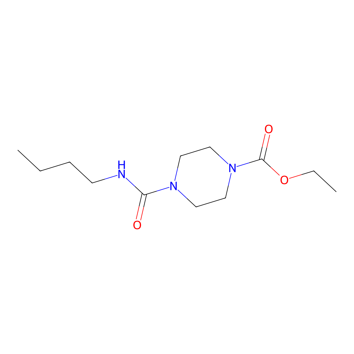 Ethyl 4-(butylcarbamoyl)piperazine-1-carboxylate molecular structure, CAS 1024140-18-8