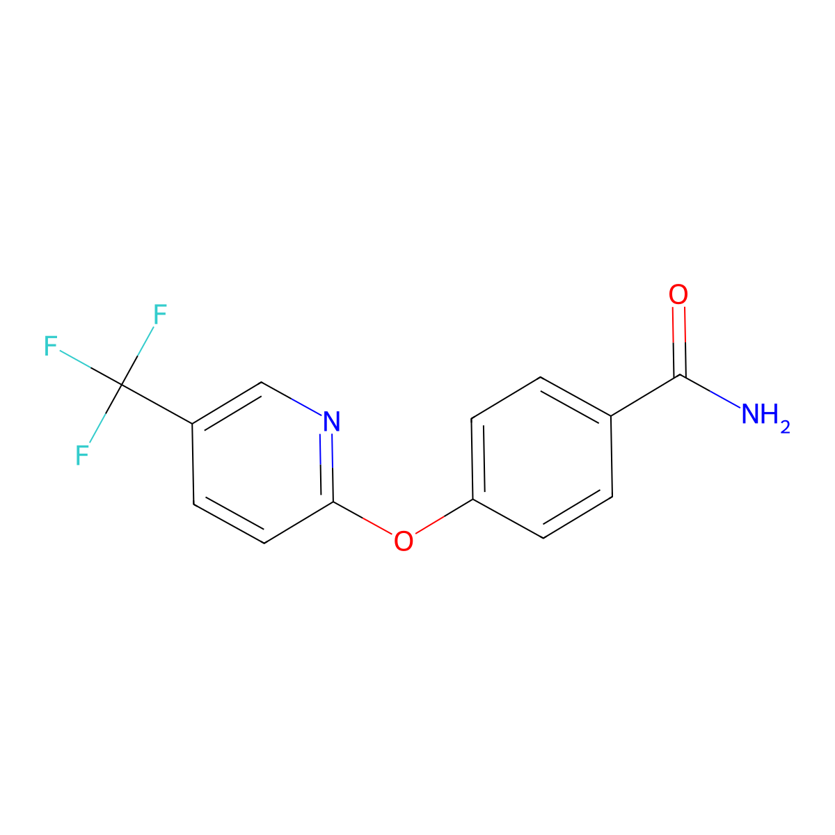 4-(5-(Trifluoromethyl)-2-pyridyloxy)benzamide molecular structure, CAS 1024143-17-6