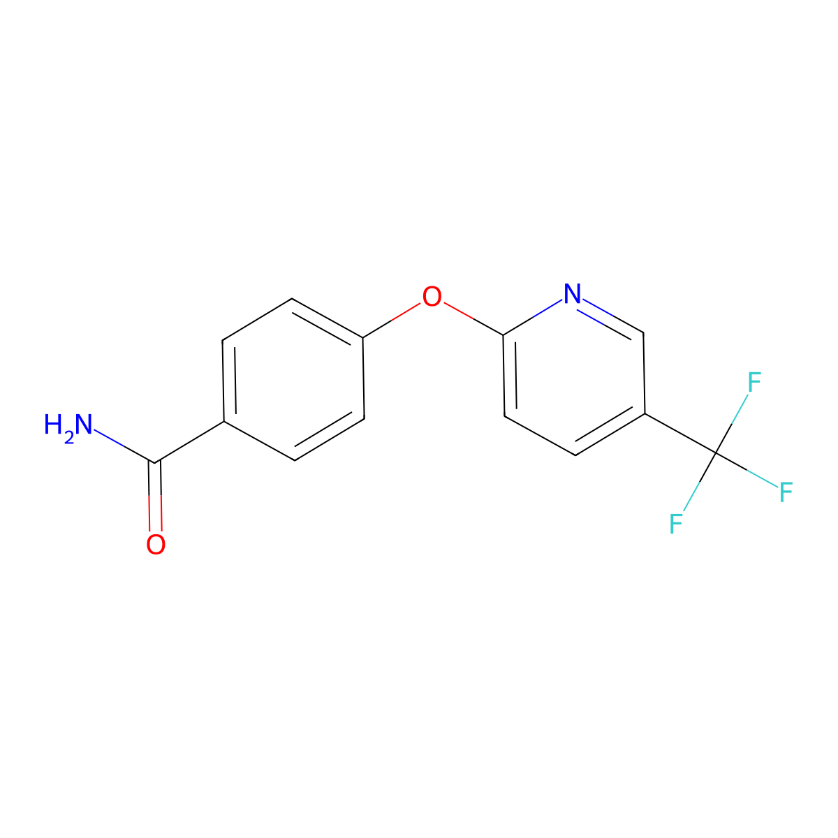 4-(5-(Trifluoromethyl)-2-pyridyloxy)benzamide molecular structure, CAS 1024143-17-6