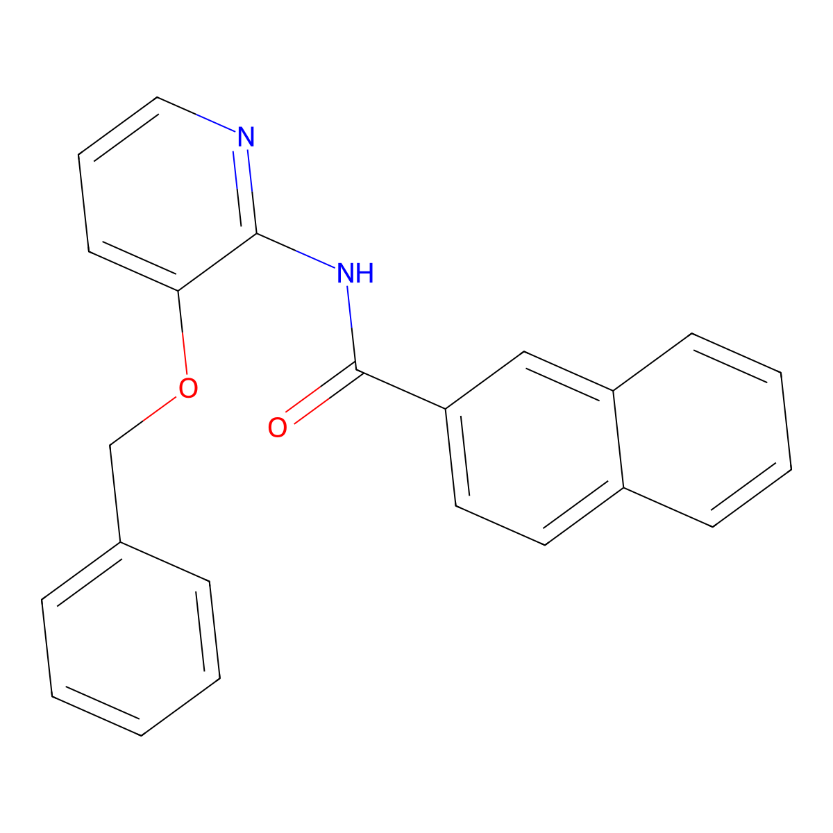 N-(3-phenylmethoxypyridin-2-yl)naphthalene-2-carboxamide molecular structure, CAS 1024153-57-8