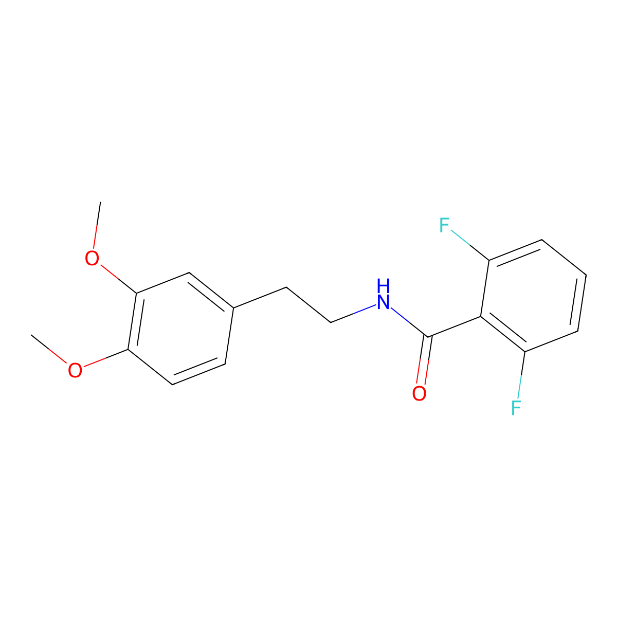 N-[2-(3,4-dimethoxyphenyl)ethyl]-2,6-difluorobenzamide molecular structure, CAS 1024171-24-1
