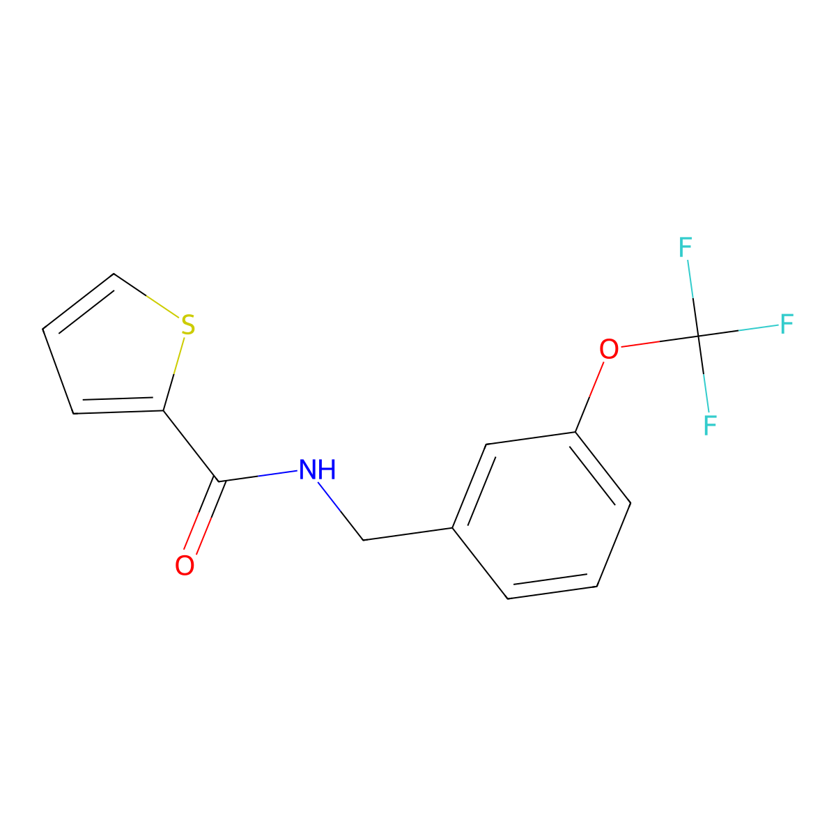 2-Thienyl-N-((3-(trifluoromethoxy)phenyl)methyl)formamide molecular structure, CAS 1024174-11-5