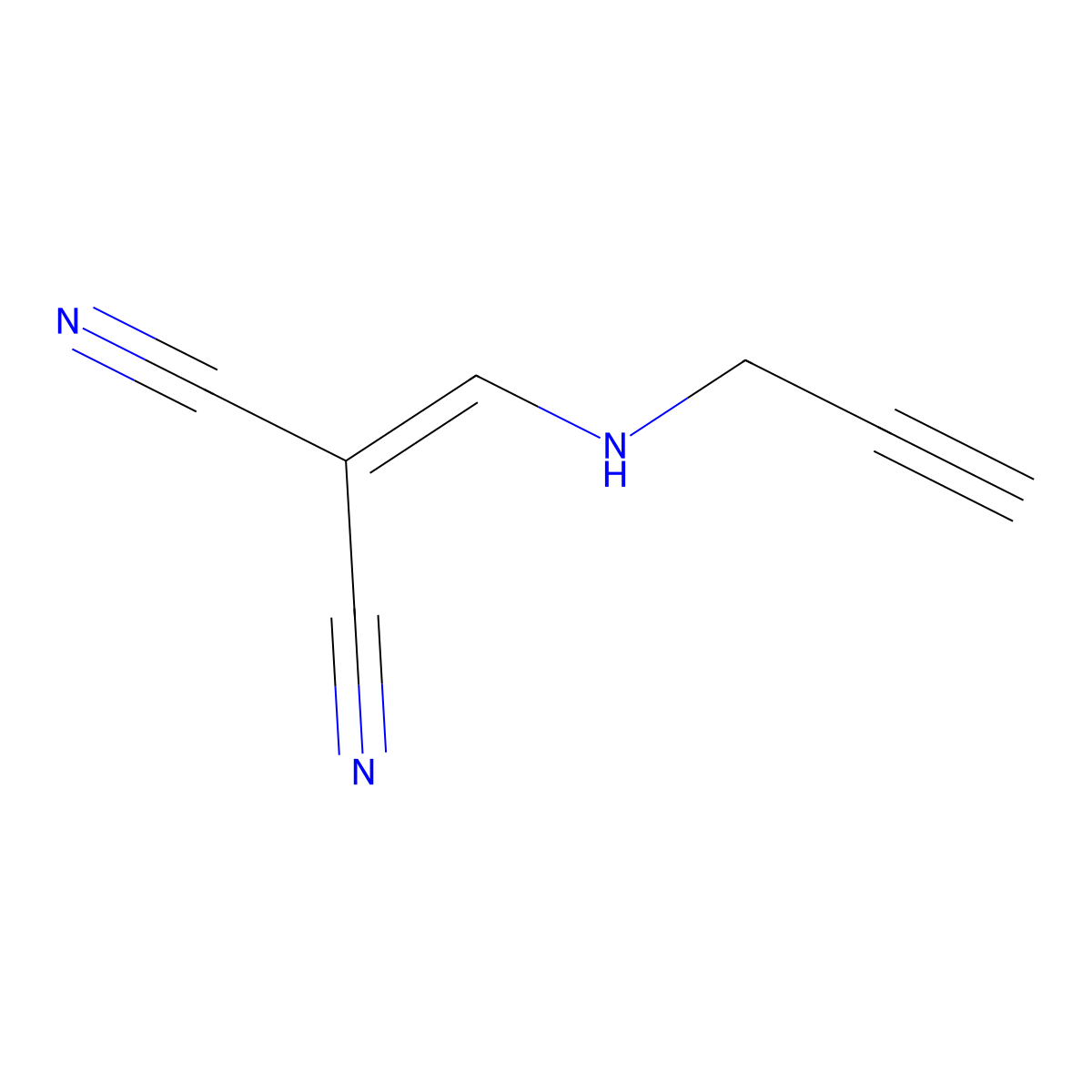 ((Prop-2-ynylamino)methylene)methane-1,1-dicarbonitrile molecular structure, CAS 1024183-80-9
