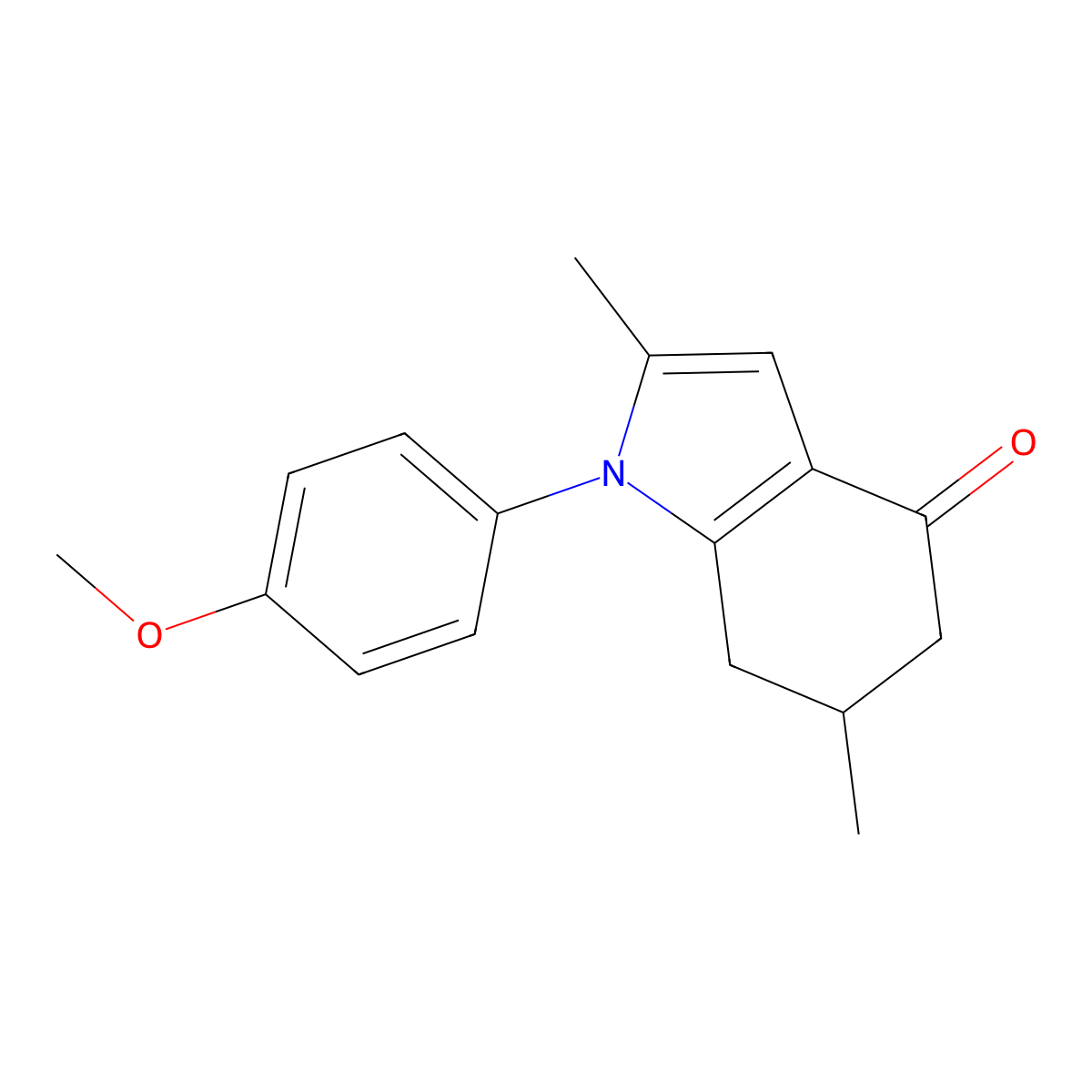 1-(4-Methoxyphenyl)-2,6-dimethyl-5,6,7-trihydroindol-4-one molecular structure, CAS 1024192-36-6
