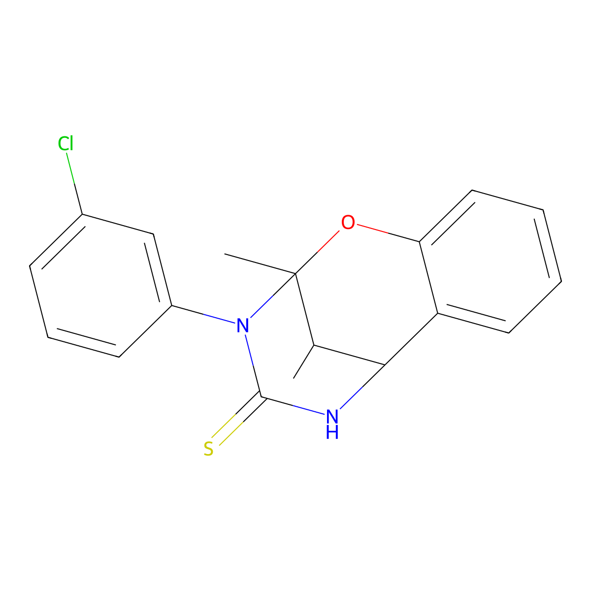 3-(3-chlorophenyl)-2,11-dimethyl-2,3,5,6-tetrahydro-4H-2,6-methano-1,3,5-benzoxadiazocine-4-thione molecular structure, CAS 1024193-60-9