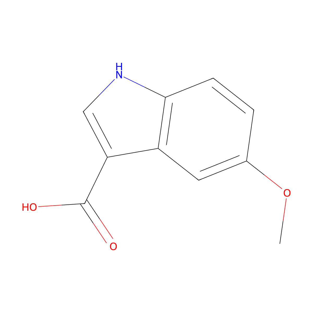5-Methoxy-1H-indole-3-carboxylic acid molecular structure, CAS 10242-01-0