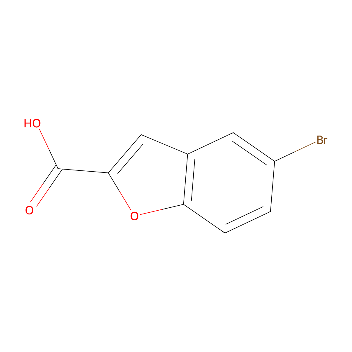 5-Bromo-2-benzofurancarboxylic acid molecular structure, CAS 10242-11-2