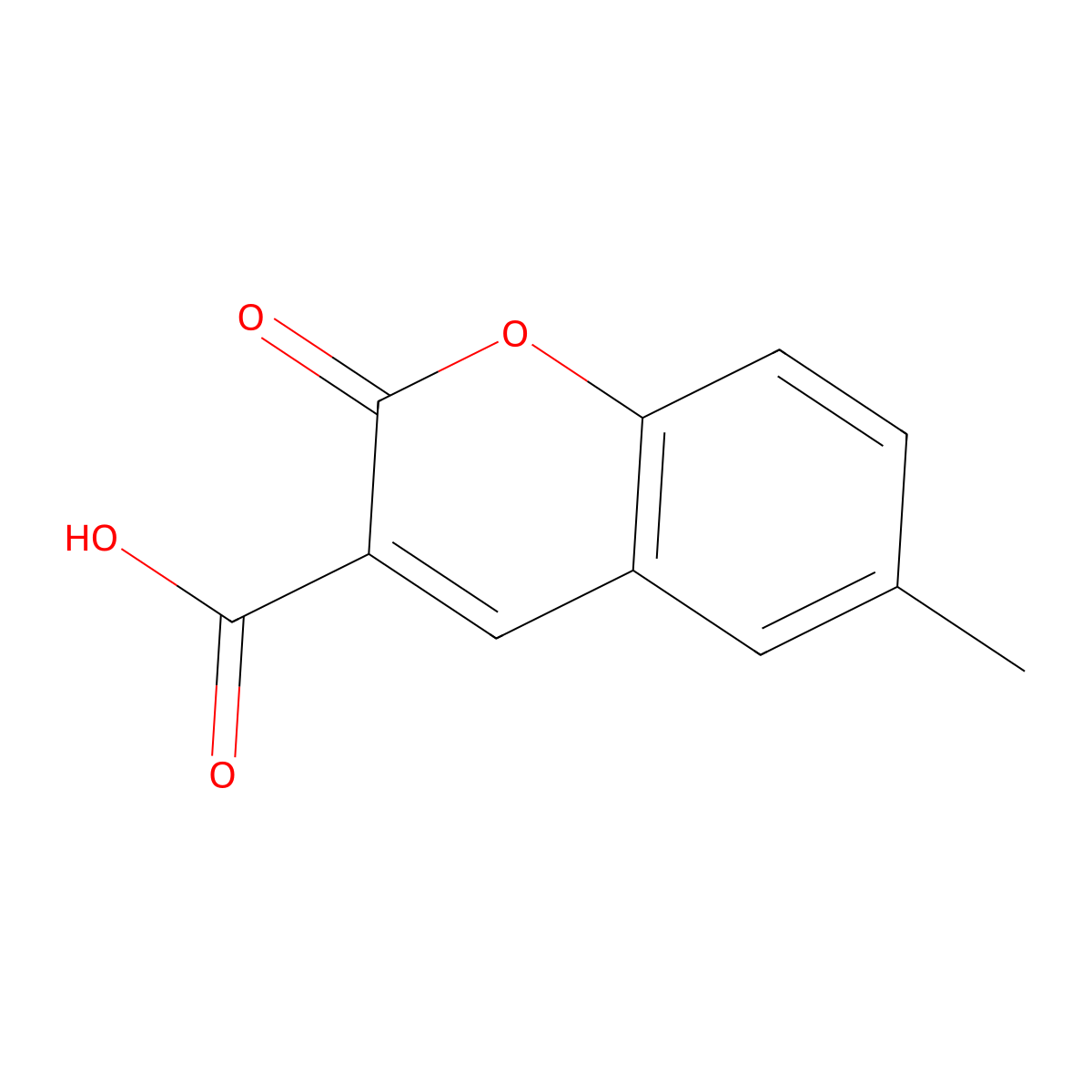3-Carboxy-6-methylcoumarin molecular structure, CAS 10242-13-4