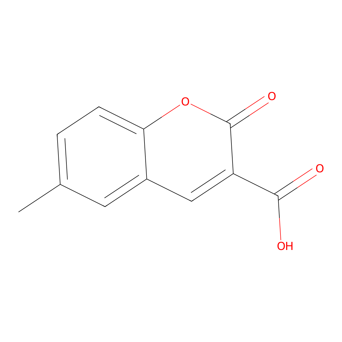 3-Carboxy-6-methylcoumarin molecular structure, CAS 10242-13-4