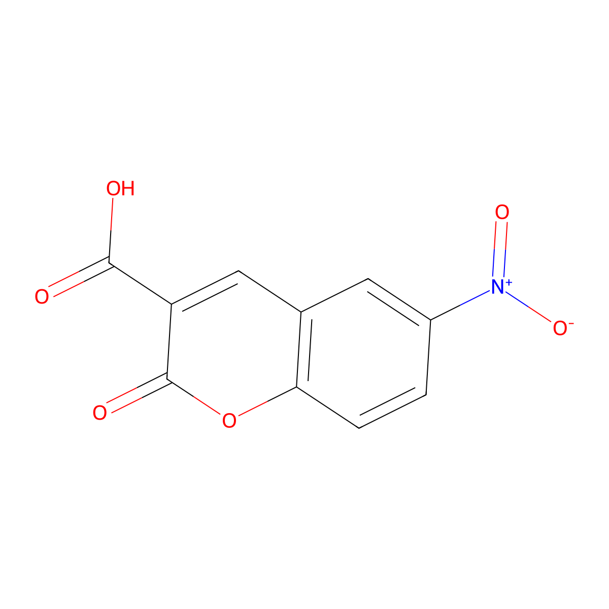 6-(Hydroxy(oxido)amino)-2-oxo-2H-chromene-3-carboxylic acid molecular structure, CAS 10242-15-6