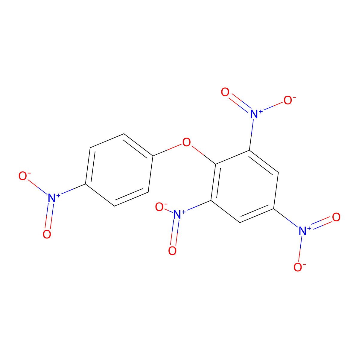 1,3,5-Trinitro-2-(4-nitrophenoxy)benzene molecular structure, CAS 10242-31-6