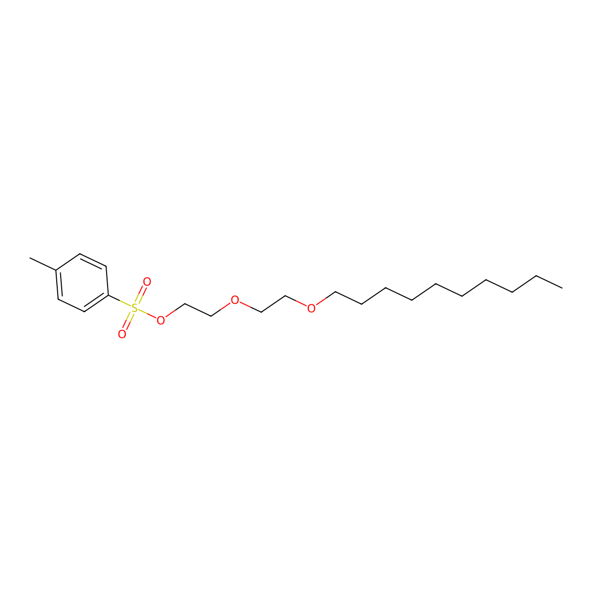 2-(2-(Decyloxy)ethoxy)ethyl 4-methylbenzenesulfonate molecular structure, CAS 102421-56-7