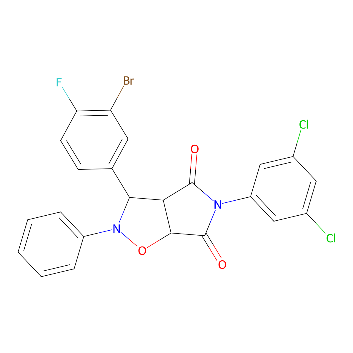 C23H14BrCl2FN2O3 molecular structure, CAS 1024210-05-6