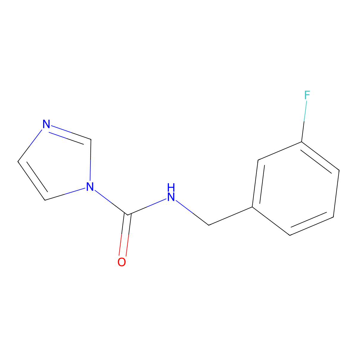 N-(3-fluorobenzyl)-1H-imidazole-1-carboxamide molecular structure, CAS 102422-33-3