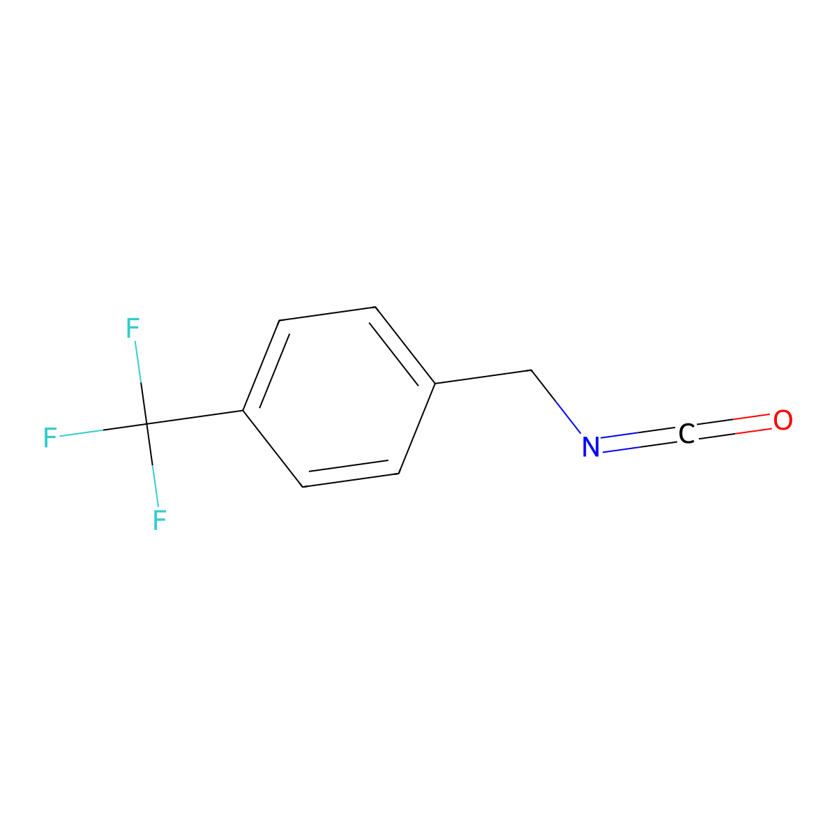 4-(Trifluoromethyl)benzyl isocyanate molecular structure, CAS 102422-55-9