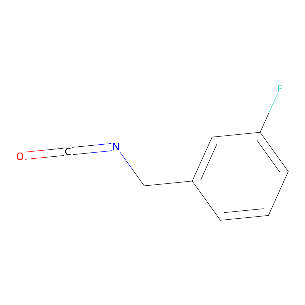 3-Fluorobenzyl isocyanate molecular structure, CAS 102422-56-0
