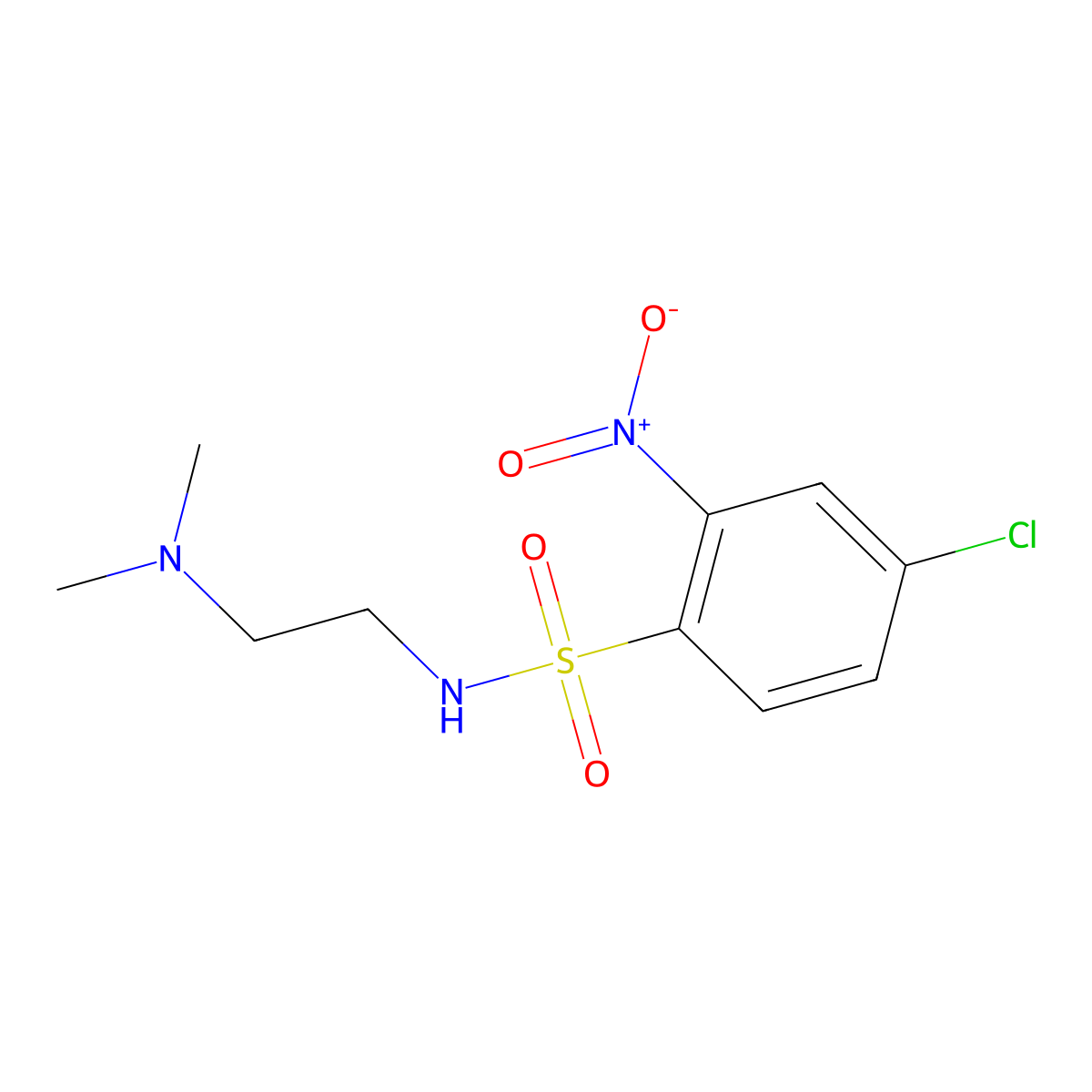 (2-(Dimethylamino)ethyl)((4-chloro-2-nitrophenyl)sulfonyl)amine molecular structure, CAS 1024227-91-5