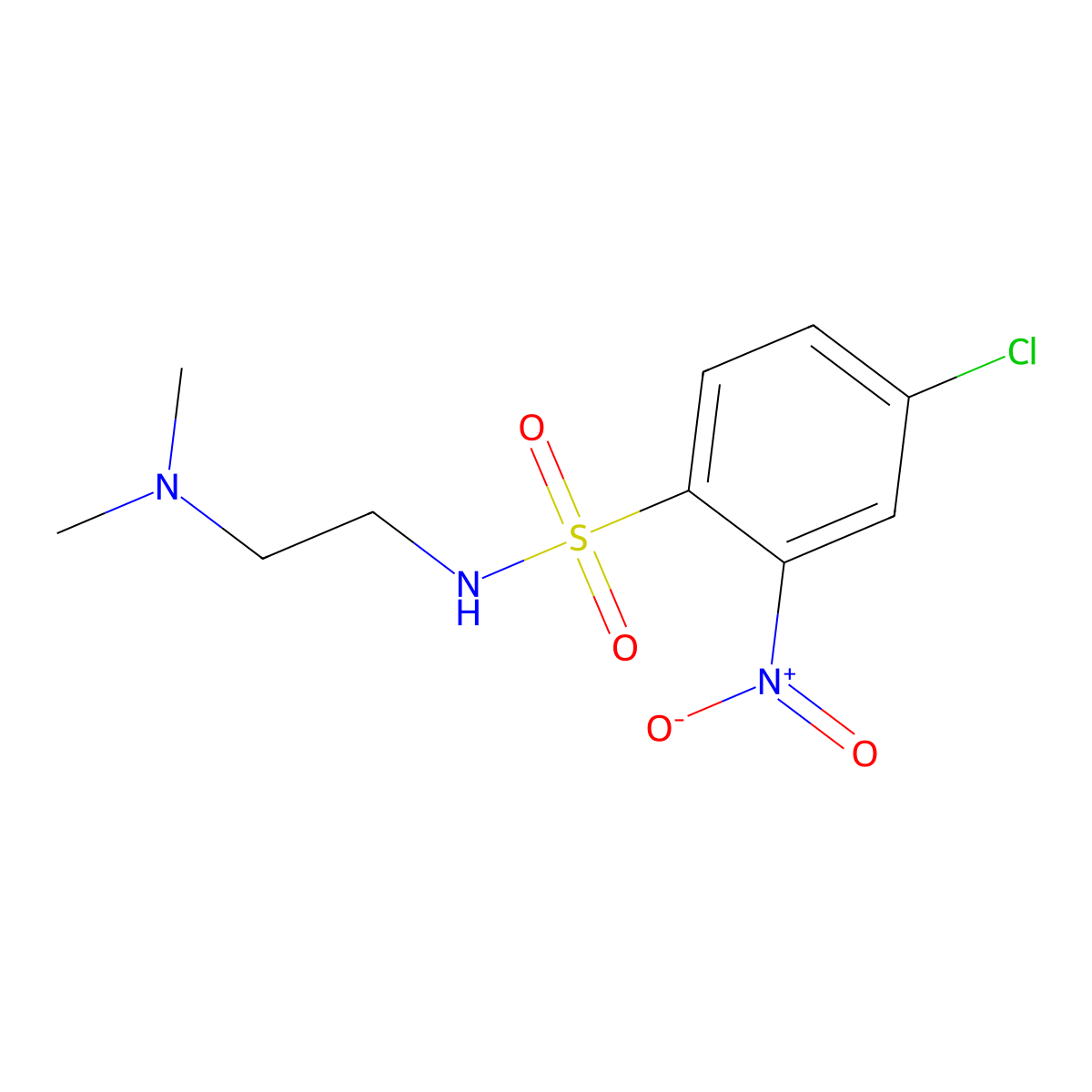 (2-(Dimethylamino)ethyl)((4-chloro-2-nitrophenyl)sulfonyl)amine molecular structure, CAS 1024227-91-5