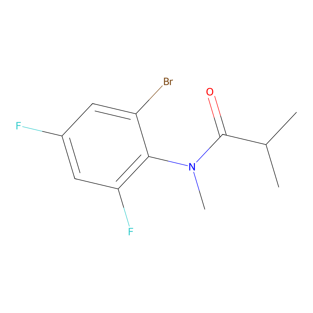 N-(2-Bromo-4,6-difluorophenyl)-2-methyl-N-methylpropanamide molecular structure, CAS 1024227-97-1
