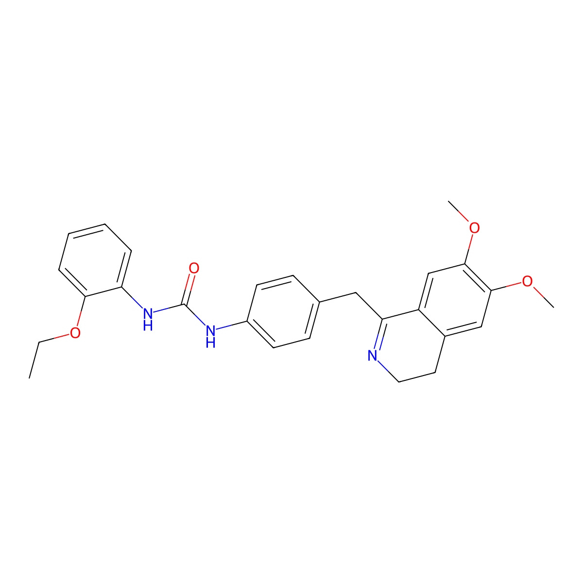 1-[4-[(6,7-Dimethoxy-3,4-dihydroisoquinolin-1-yl)methyl]phenyl]-3-(2-ethoxyphenyl)urea molecular structure, CAS 1024229-45-5