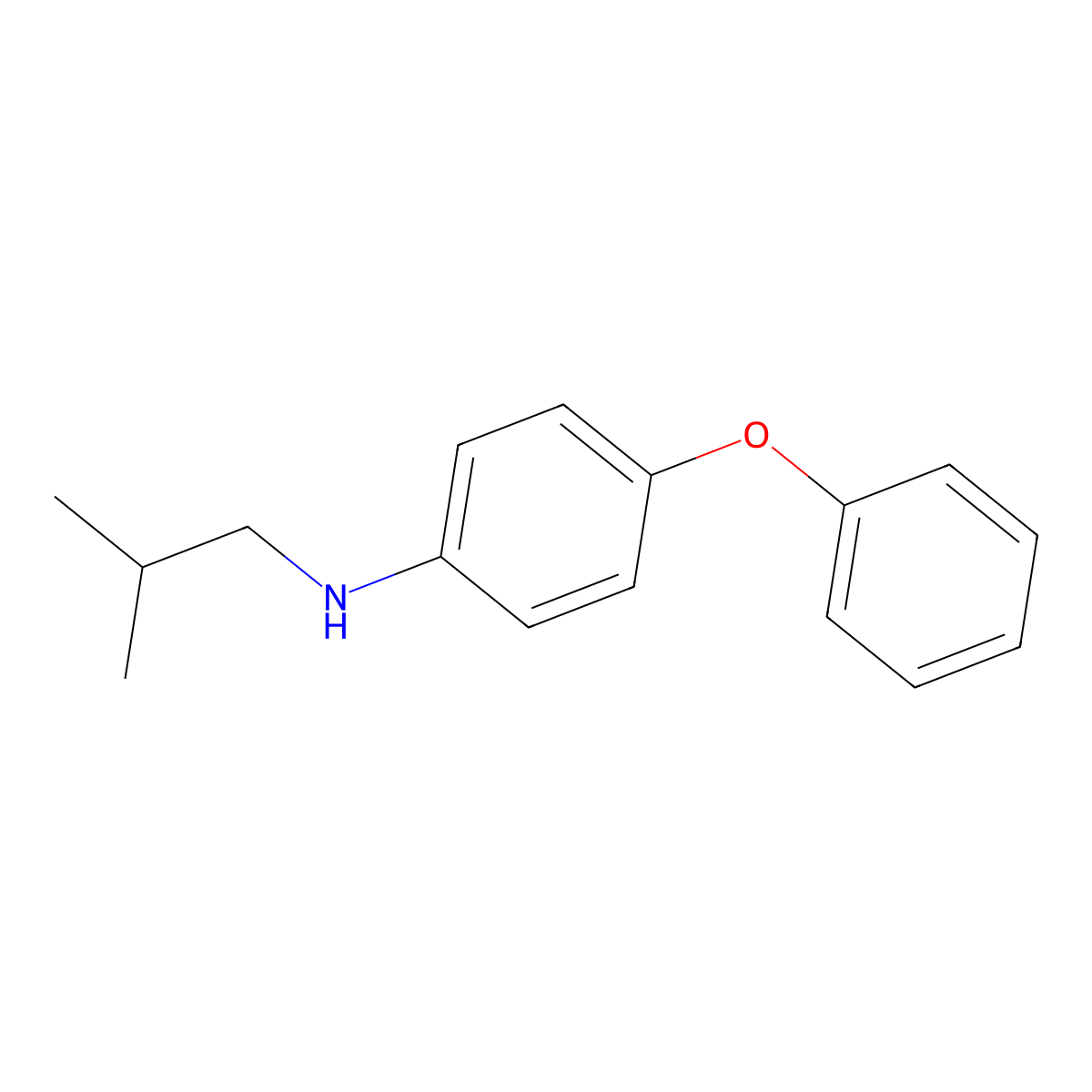 N-Isobutyl-4-phenoxyaniline molecular structure, CAS 1024240-71-8