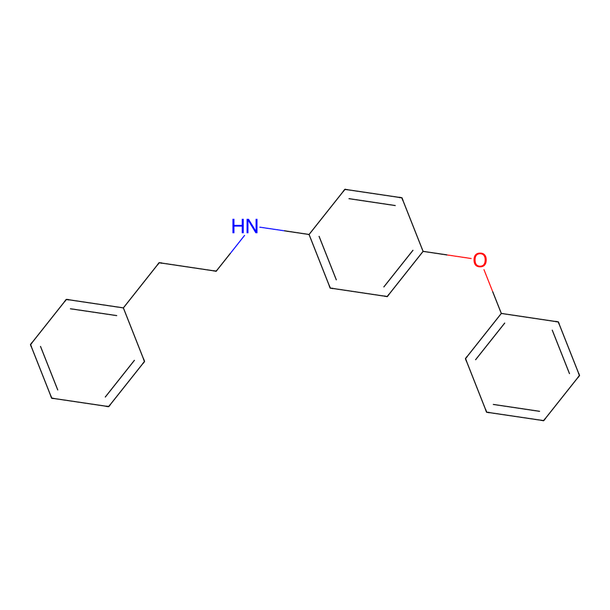 N-phenethyl-4-phenoxyaniline molecular structure, CAS 1024240-73-0