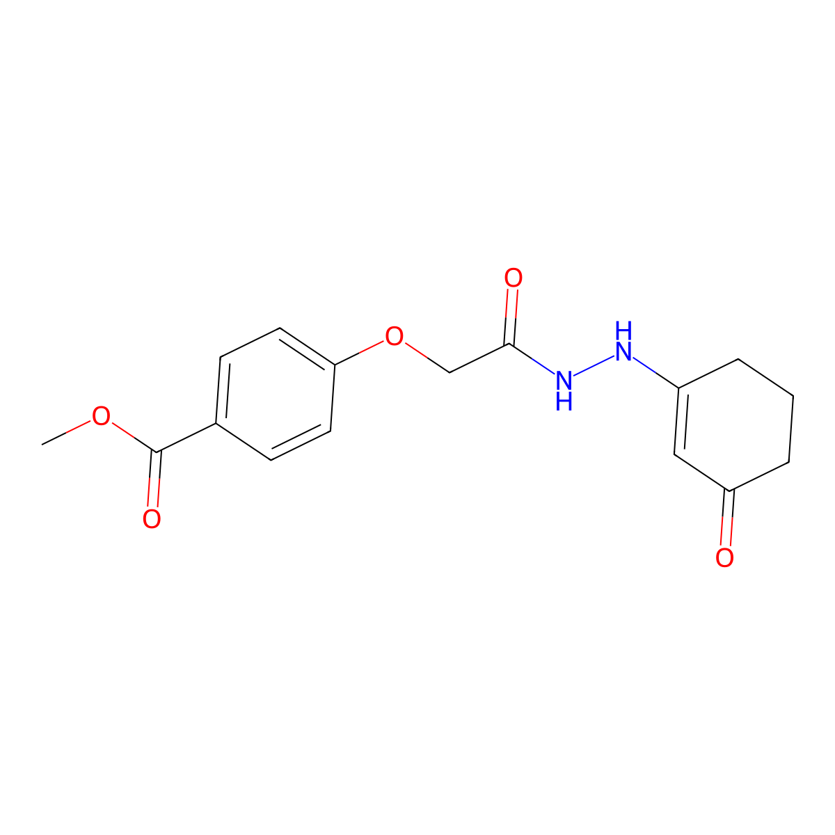methyl 4-{[N'-(3-oxocyclohex-1-en-1-yl)hydrazinecarbonyl]methoxy}benzoate molecular structure, CAS 1024244-01-6