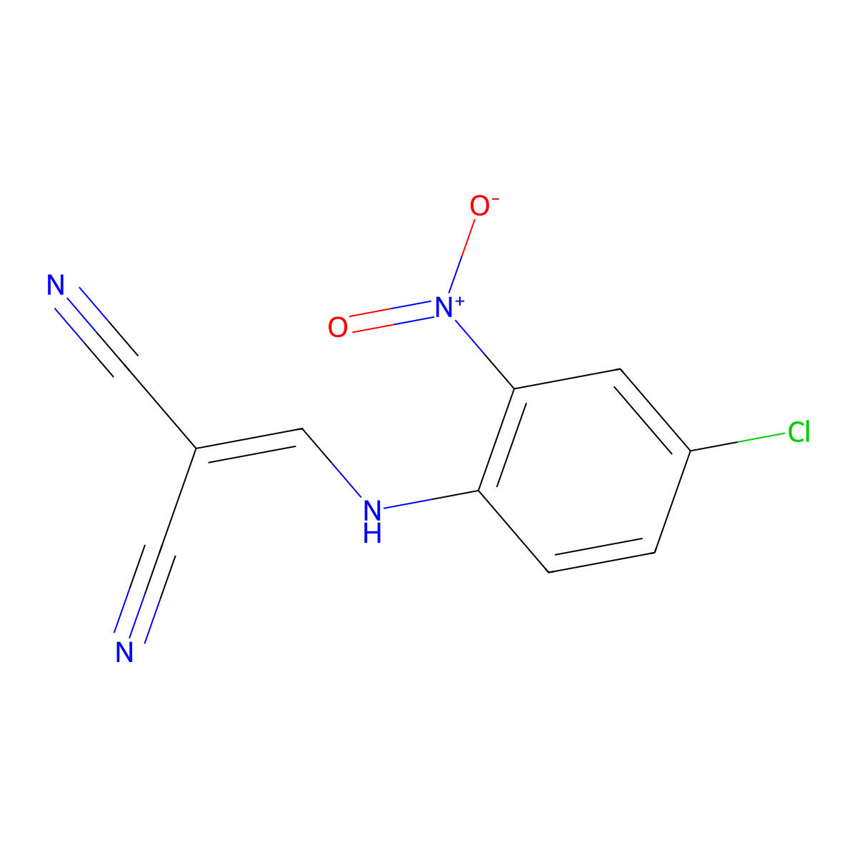 2-{[(4-Chloro-2-nitrophenyl)amino]methylidene}propanedinitrile molecular structure, CAS 1024246-39-6