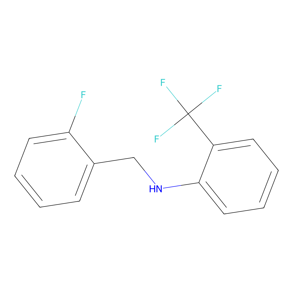 N-(2-Fluorobenzyl)-2-(trifluoromethyl)aniline molecular structure, CAS 1024247-14-0