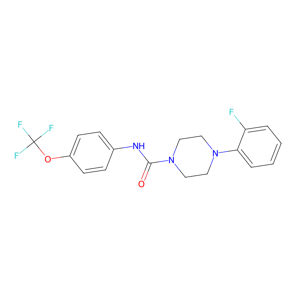 4-(2-fluorophenyl)-N-[4-(trifluoromethoxy)phenyl]piperazine-1-carboxamide molecular structure, CAS 1024273-77-5