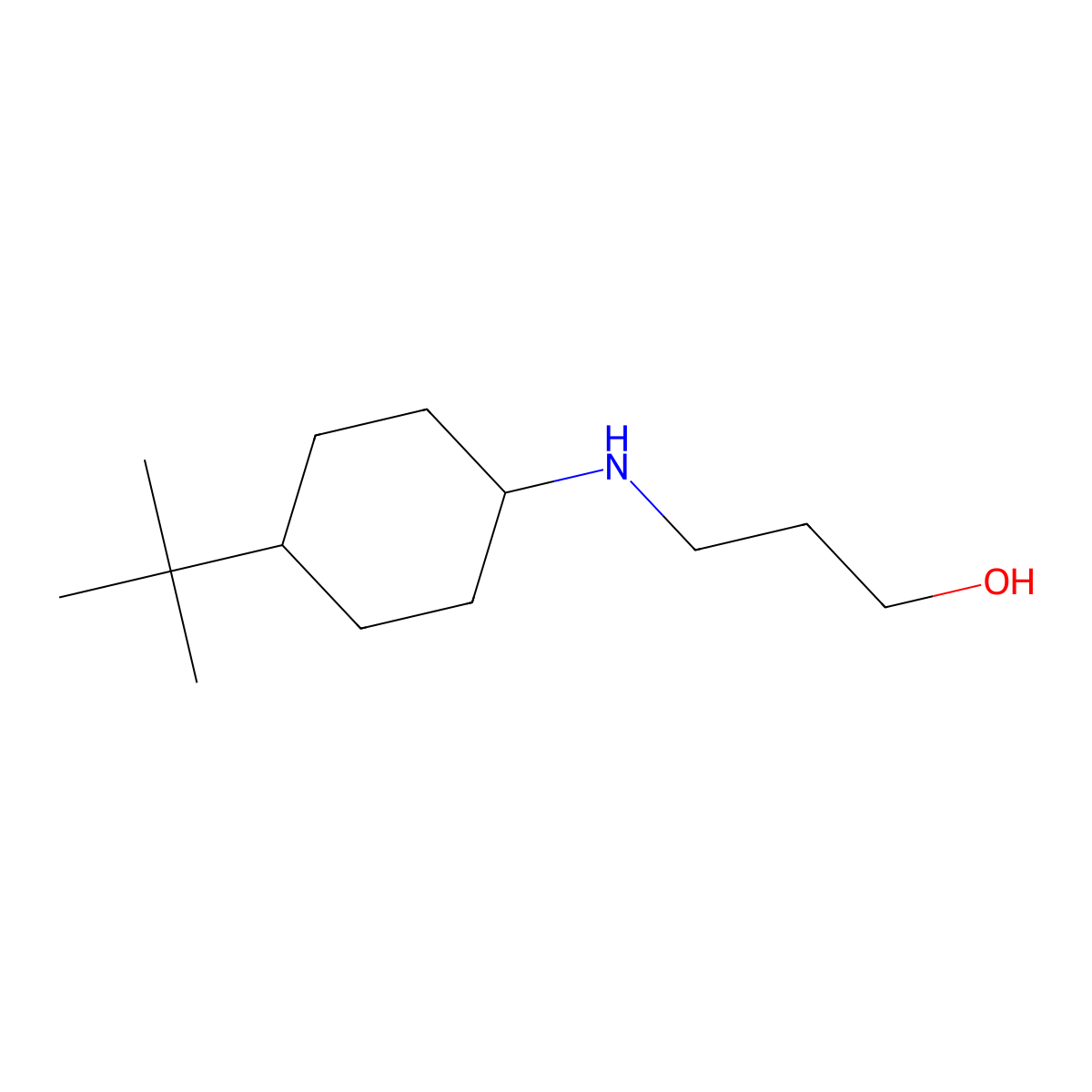 3-[(4-Tert-butylcyclohexyl)amino]propan-1-ol molecular structure, CAS 1024275-21-5