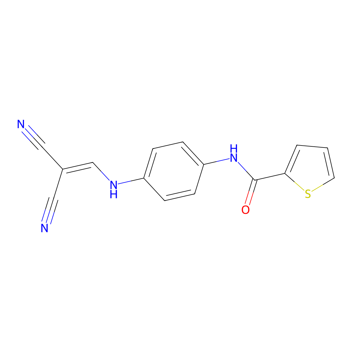 N-(4-((2,2-Dicyanovinyl)amino)phenyl)-2-thienylformamide molecular structure, CAS 1024280-70-3