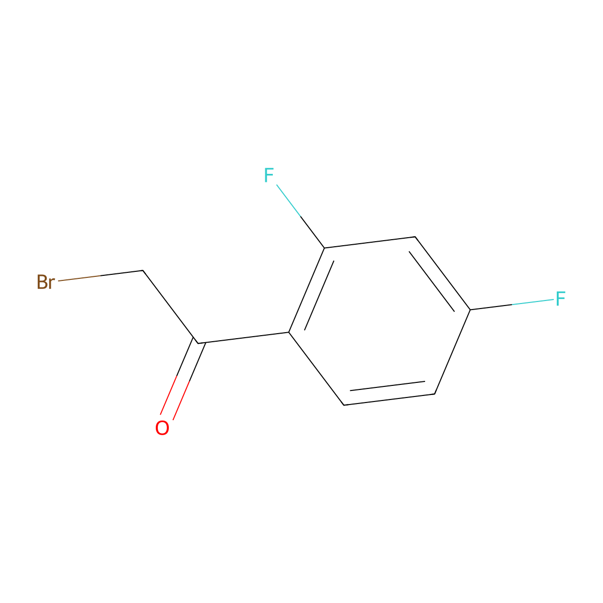 2-Bromo-2',4'-difluoroacetophenone molecular structure, CAS 102429-07-2