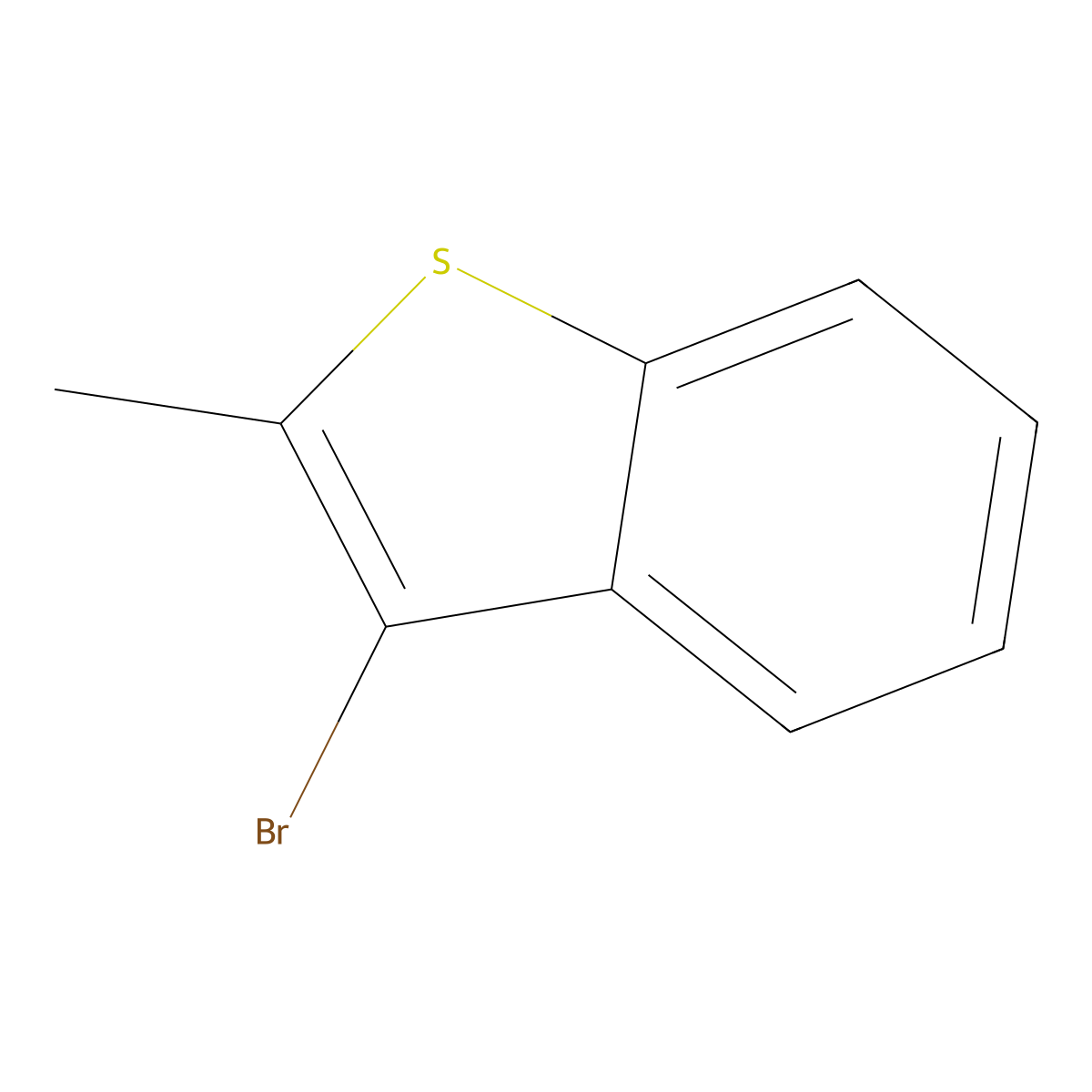 3-Bromo-2-methyl-1-benzothiophene molecular structure, CAS 10243-15-9