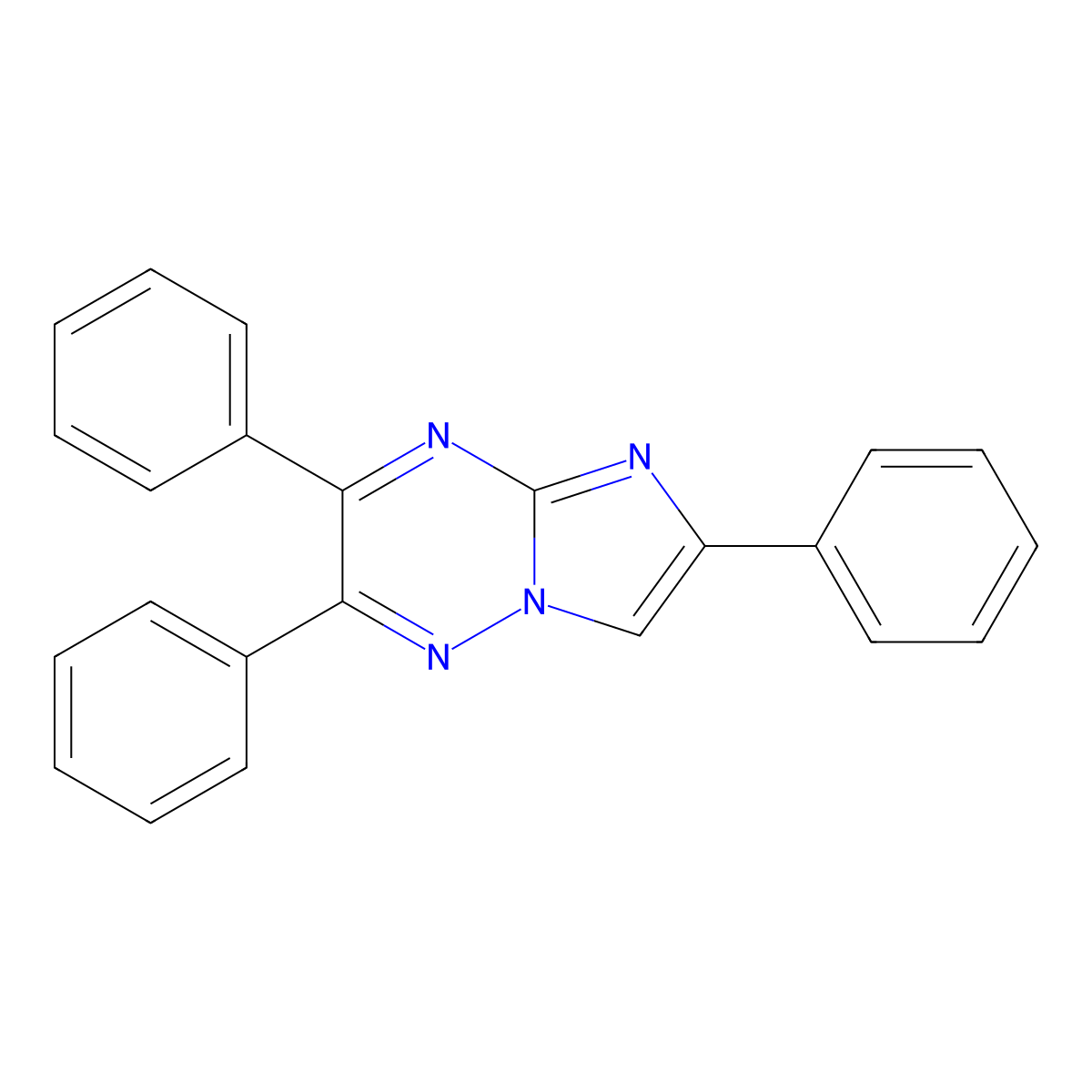 2,3,6-Triphenylimidazo[1,2-b][1,2,4]triazine molecular structure, CAS 10243-70-6