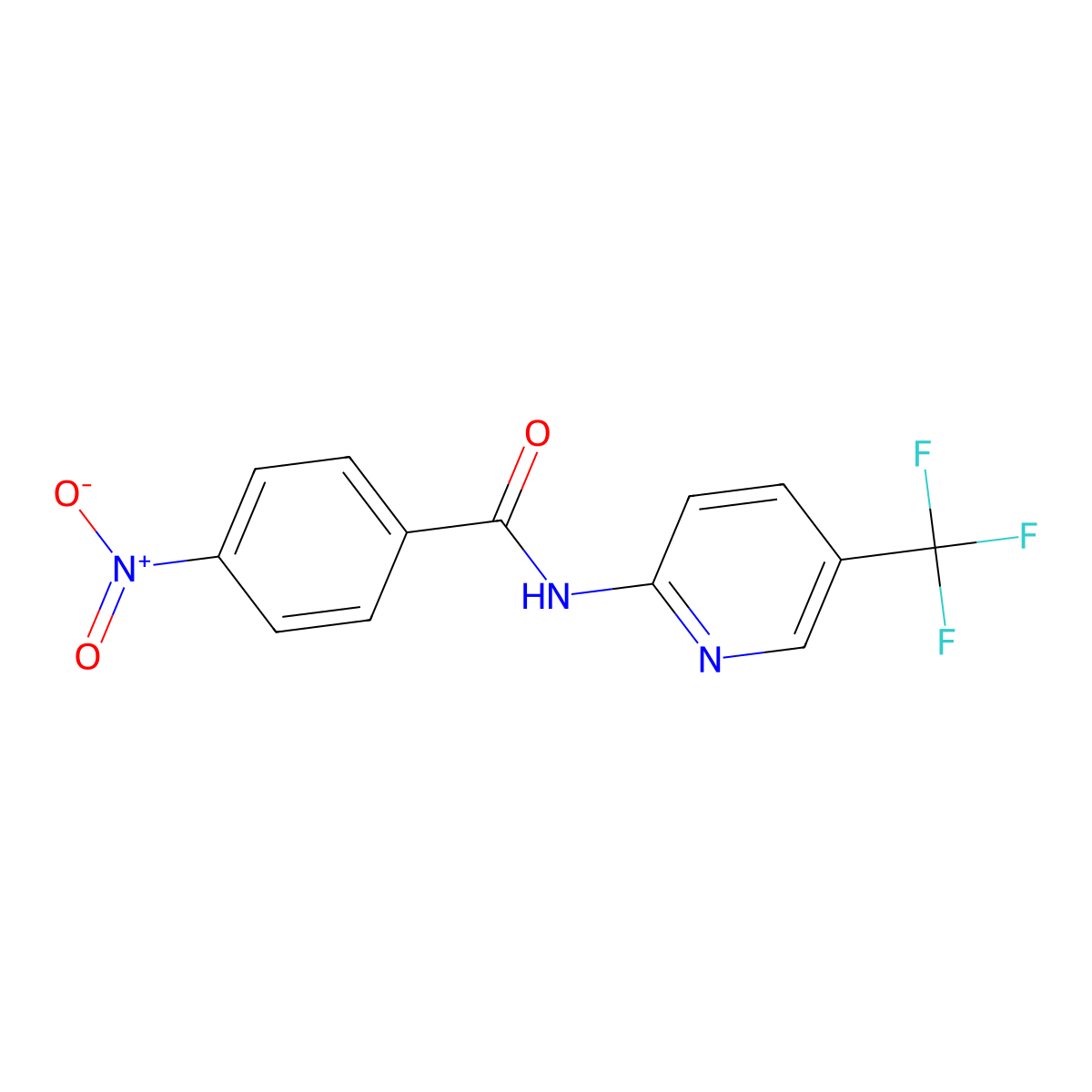 4-nitro-N-[5-(trifluoromethyl)pyridin-2-yl]benzamide molecular structure, CAS 1024302-88-2