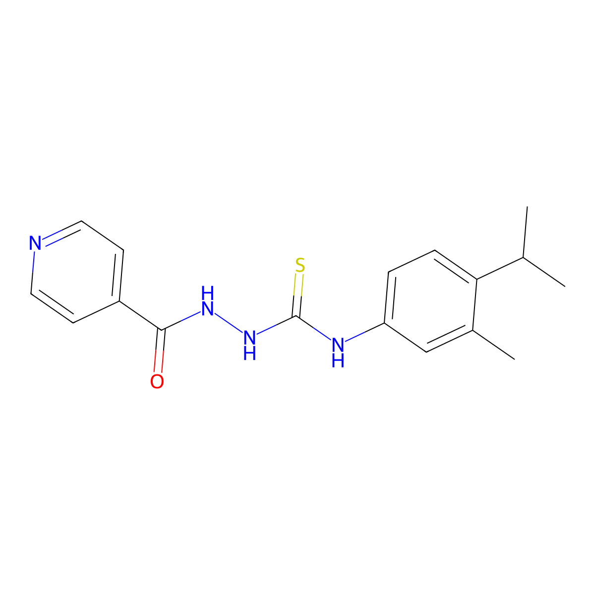 4-(3-Methyl-4-(isopropyl)phenyl)-1-(4-pyridinecarboxyl)thiosemicarbazide molecular structure, CAS 1024316-58-2