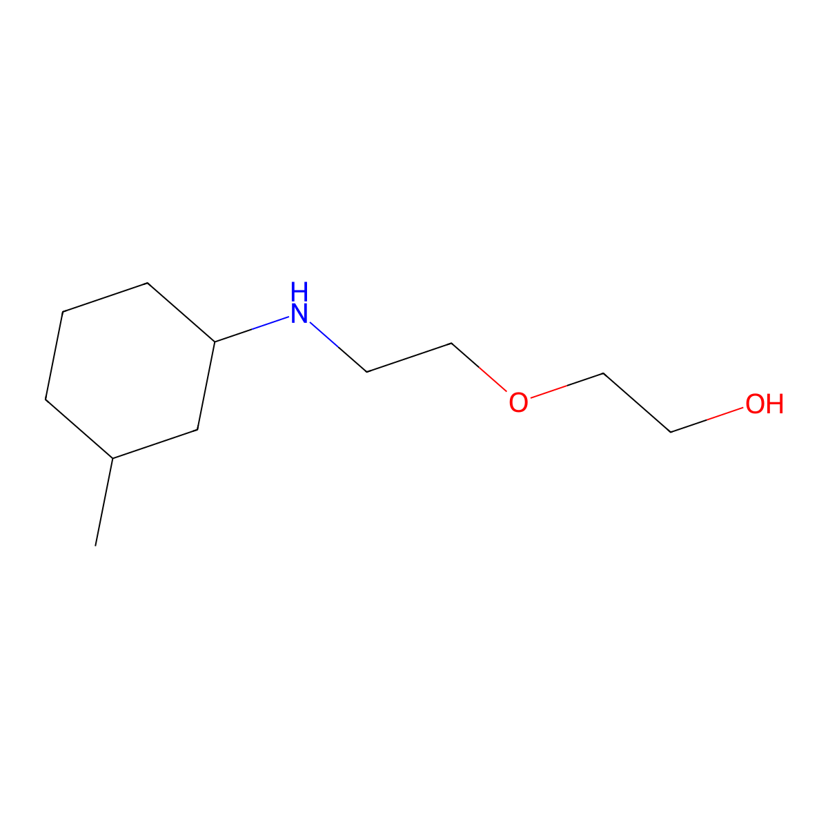 2-{2-[(3-Methylcyclohexyl)amino]ethoxy}ethan-1-ol molecular structure, CAS 1024319-08-1