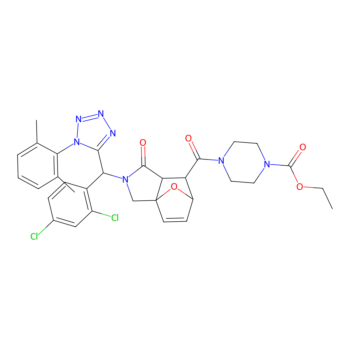 C32H33Cl2N7O5 molecular structure, CAS 1024322-00-6